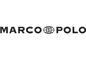 Textlogo: MARCO POLO mit einem Globussymbol, das das erste O in POLO ersetzt.